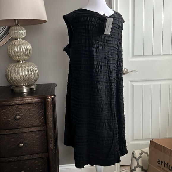 Carol Turner Fiore, flared black sleeveless Tank dress - Picture 4 of 6